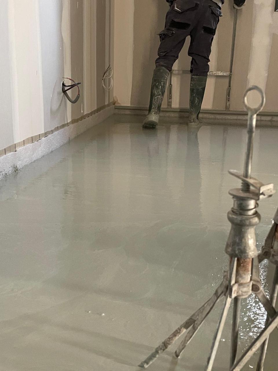 Chantier chape liquide - Top'Isol